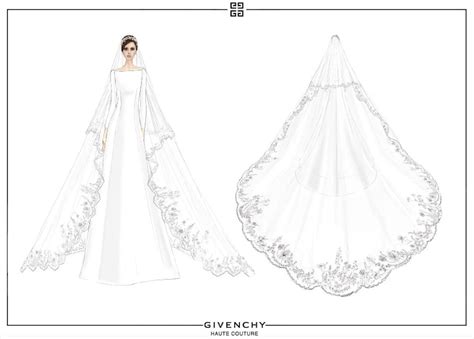 robe de meghan givenchy|Givenchy dévoile les croquis de la robe de mariée de Meghan .